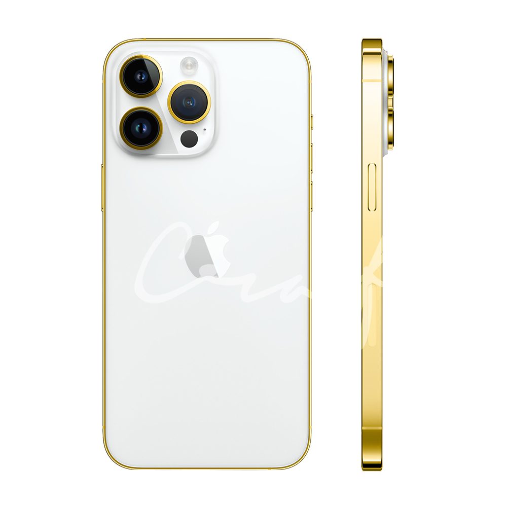 Craft Merliin Customized Iphone 15 Pro Max Edge of Gold White Titanium - Image 2