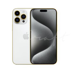 Craft Merliin Customized Iphone 15 Pro Max Edge of Gold White Titanium - Thumbnail Image 1
